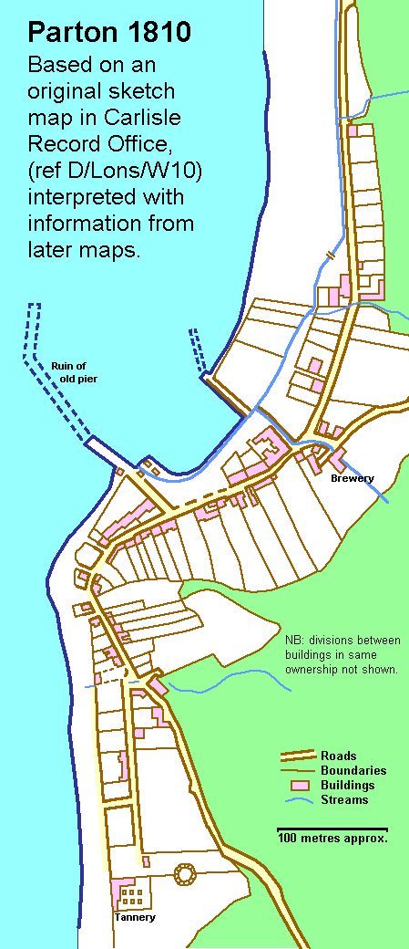 1810 information interpreted using Gaythorp's 1835 plan